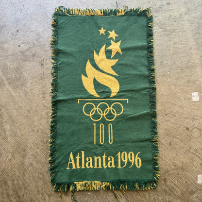 1996 Atlanta Olympics Green Yellow Throw Blanket