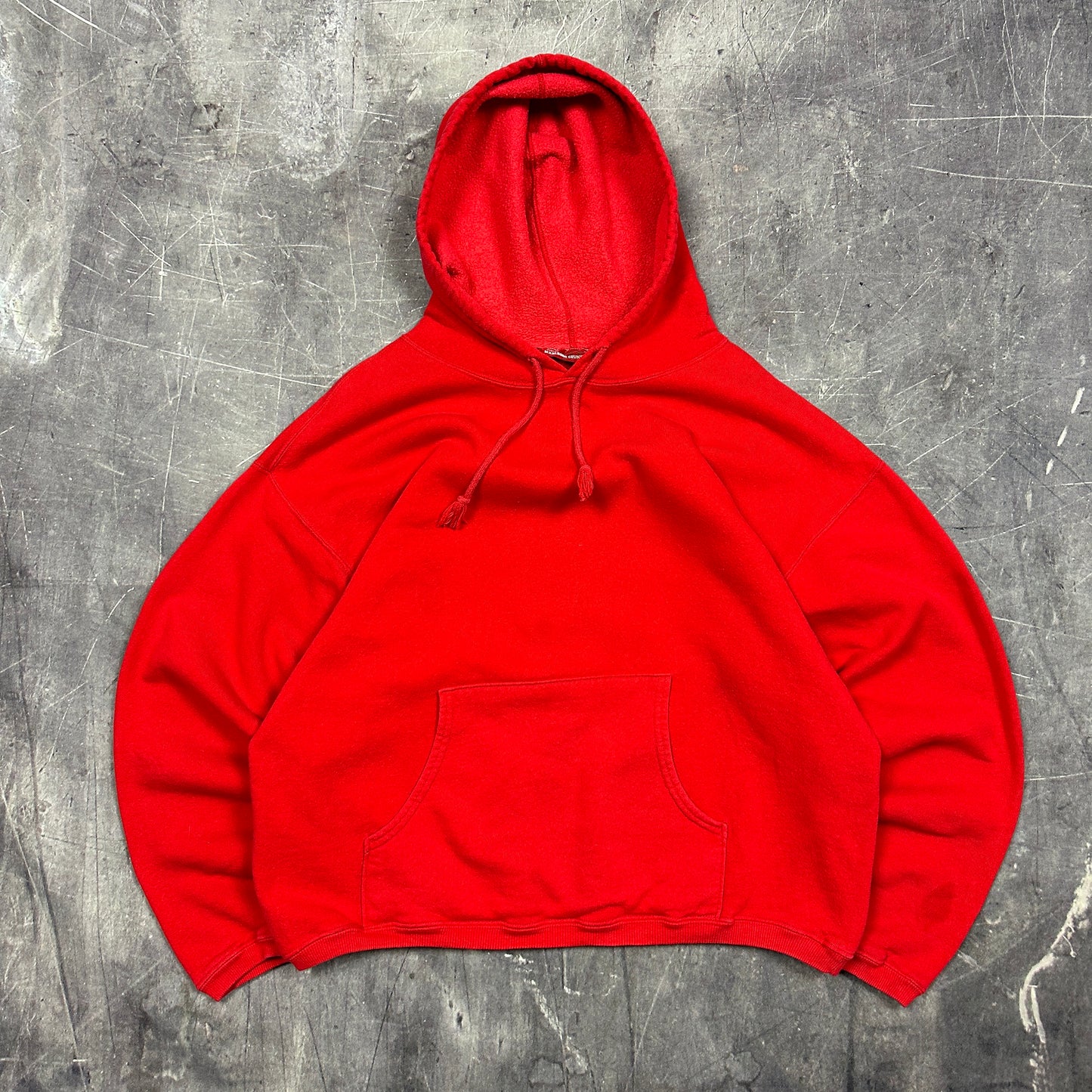 90s Red Marlboro Blank Essential Logo Hoodie Boxy L N04