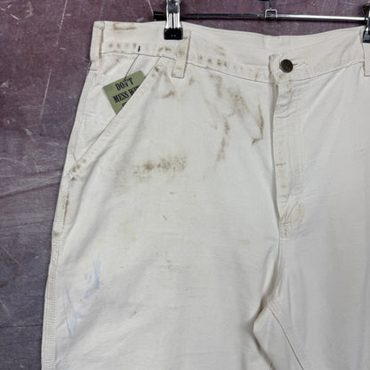 90s White Carhartt Carpenter Shorts 35x8 3514