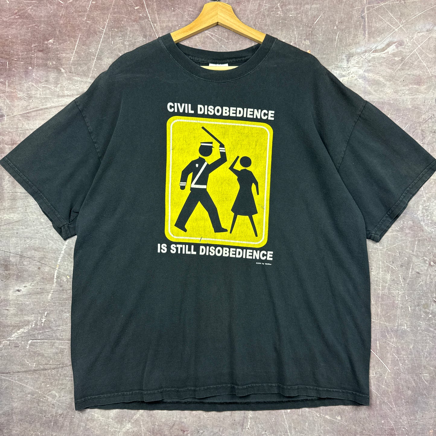 00s Black Civil Disobedience Shirt 3590