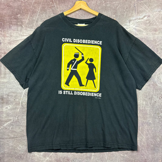 00s Black Civil Disobedience Shirt 3590