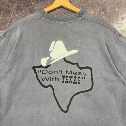 90s Grey Lone Star Steakhouse & Saloon Graphic Shirt L 0969