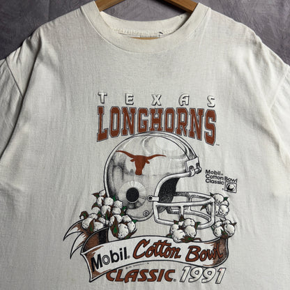 1991 White Texas Longhorns Cotton Bowl Shirt 4560