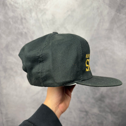 90s Black New Orleans Saints Snapback Hat 4304