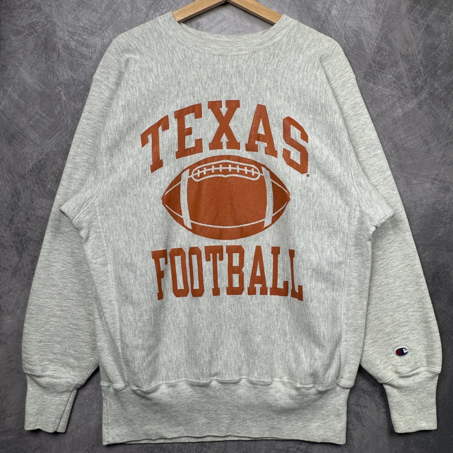 90s Grey Champion Reverse Weave Football Texas Longhorns Crewneck Sweatshirt 4377