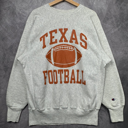 90s Grey Champion Reverse Weave Football Texas Longhorns Crewneck Sweatshirt 4377