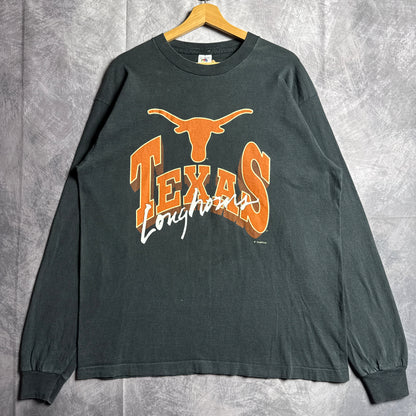 90s Black Texas Longhorns Long Sleeve Shirt 4495