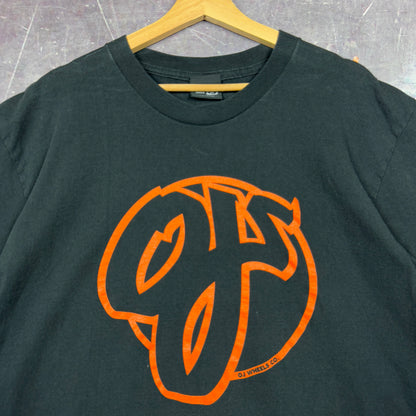 Early 00s Black OJ Wheels Skateboard Logo Graphic Shirt L 1159