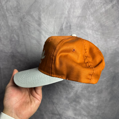 90s Texas Longhorns Sports Specialties Double Line Script Snapback Hat 4629