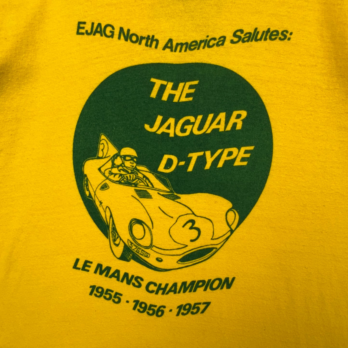 60s Yellow Jaguar D-Type Le Mans Shirt 3973