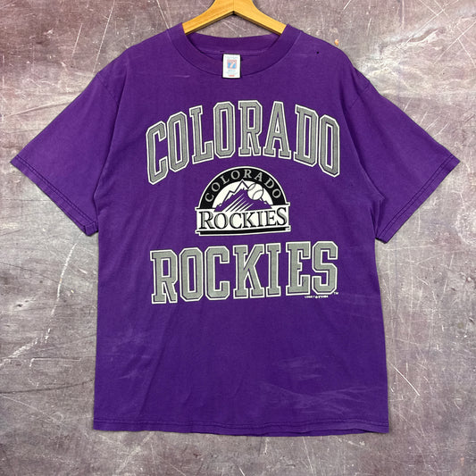 90s Purple Colorado Rockies Shirt 3292