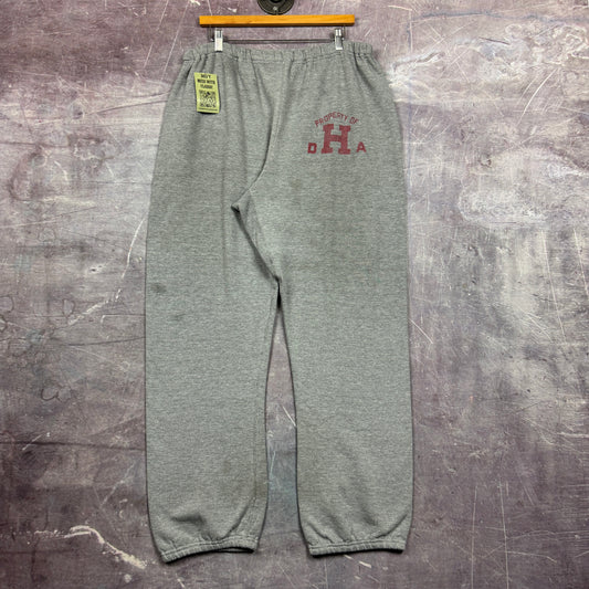 90s Heather Gray DHA Harvard Russell Athletic Jogger Baggy Sweatpants 36x31.5 2112