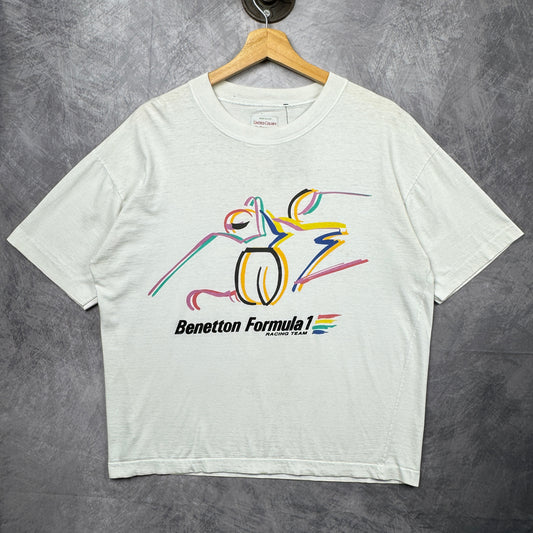 90s White Benetton Formula 1 Shirt 3956