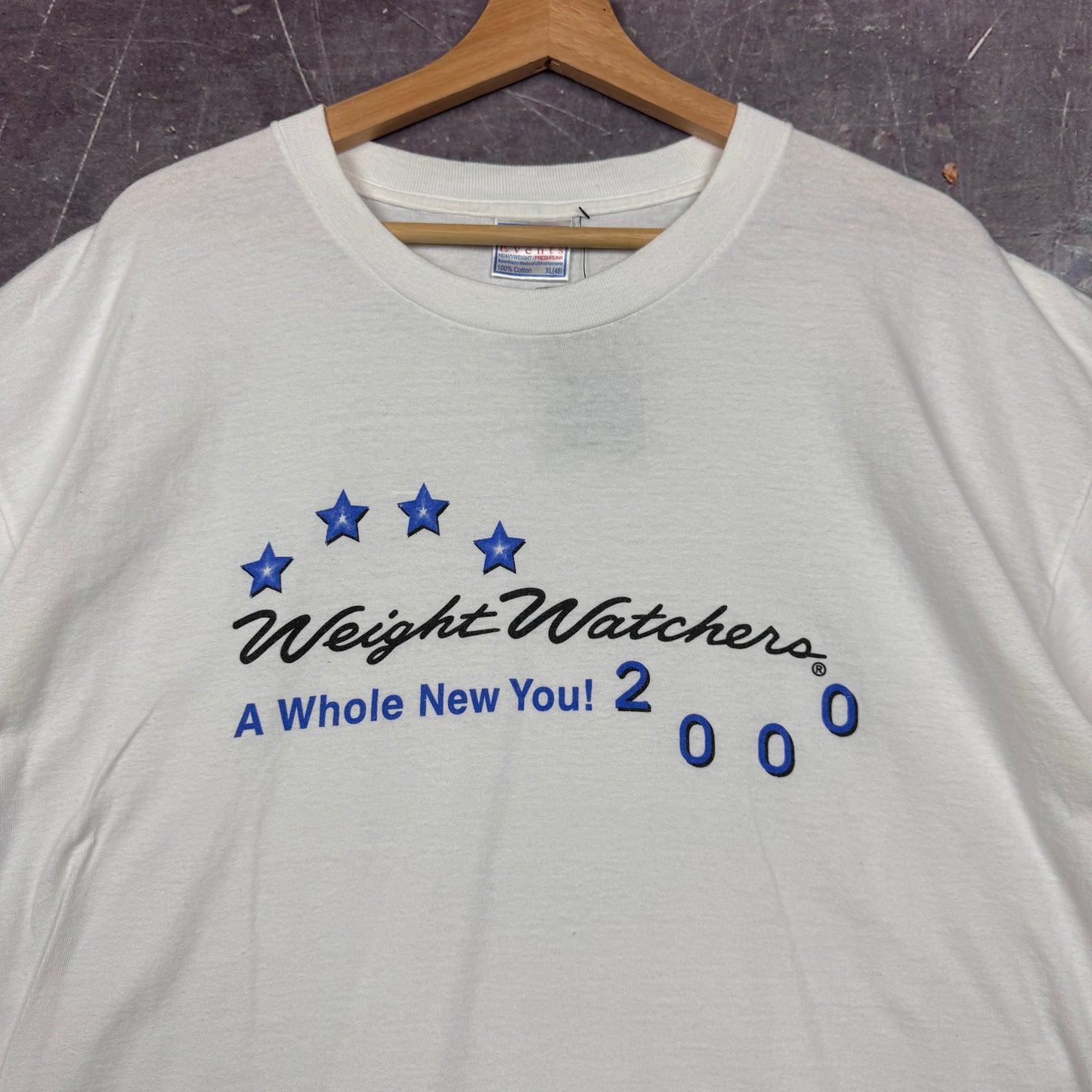 2000 White Weight Watchers A Whole New You Graphic Shirt XL 0846