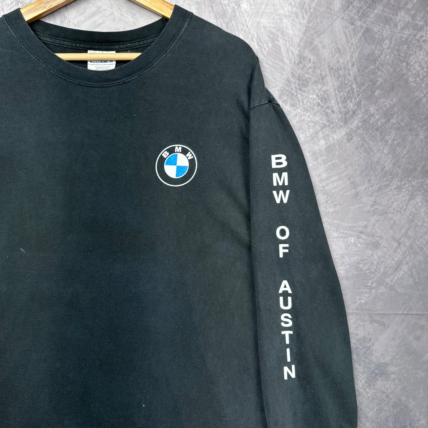 90s Black BMW Of Austin Long Sleeve  Shirt 3857