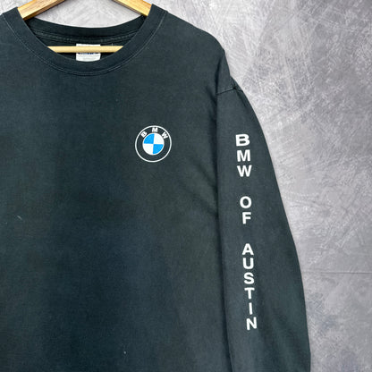 90s Black BMW Of Austin Long Sleeve  Shirt 3857