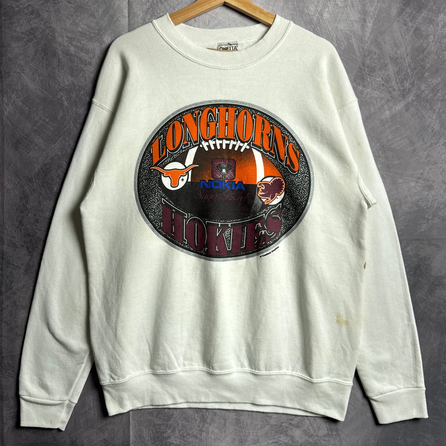 1995 White Texas Longhorns Nikia Sugar Bowl Crewneck Sweatshirt 4446