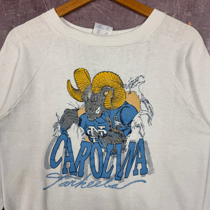 90s White UNC Tar Heels Sweatshirt 3397