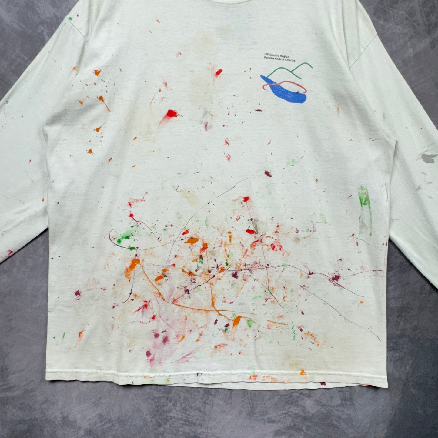 00s White Porsche Painter Long Sleeve Shirt 4024