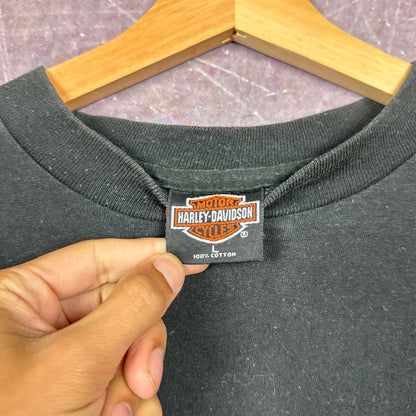 90s Faded Black Harley Davidson Long Sleeve Shirt 3100
