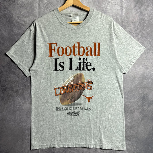 00s Grey Texas Longhorns Football Is Life Shirt 4531