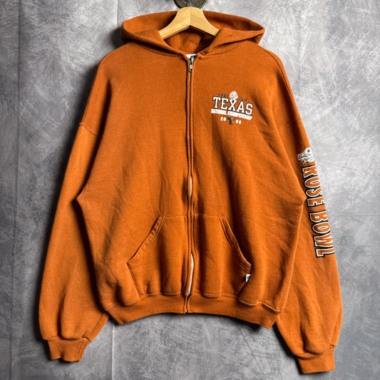 2006 Orange Texas Longhorns Rose Bowl Zip Up Hoodie 4418