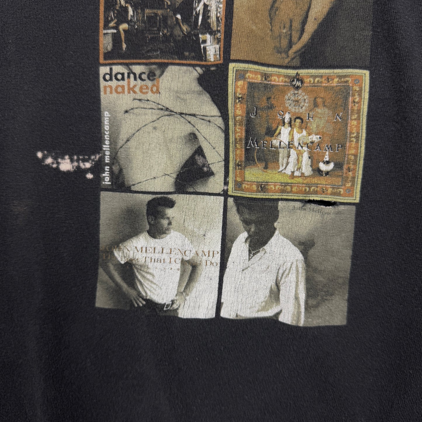 1999 Faded Black John Mellencamp Album Cover Rural Electrification Tour Graphic Shirt L 1095