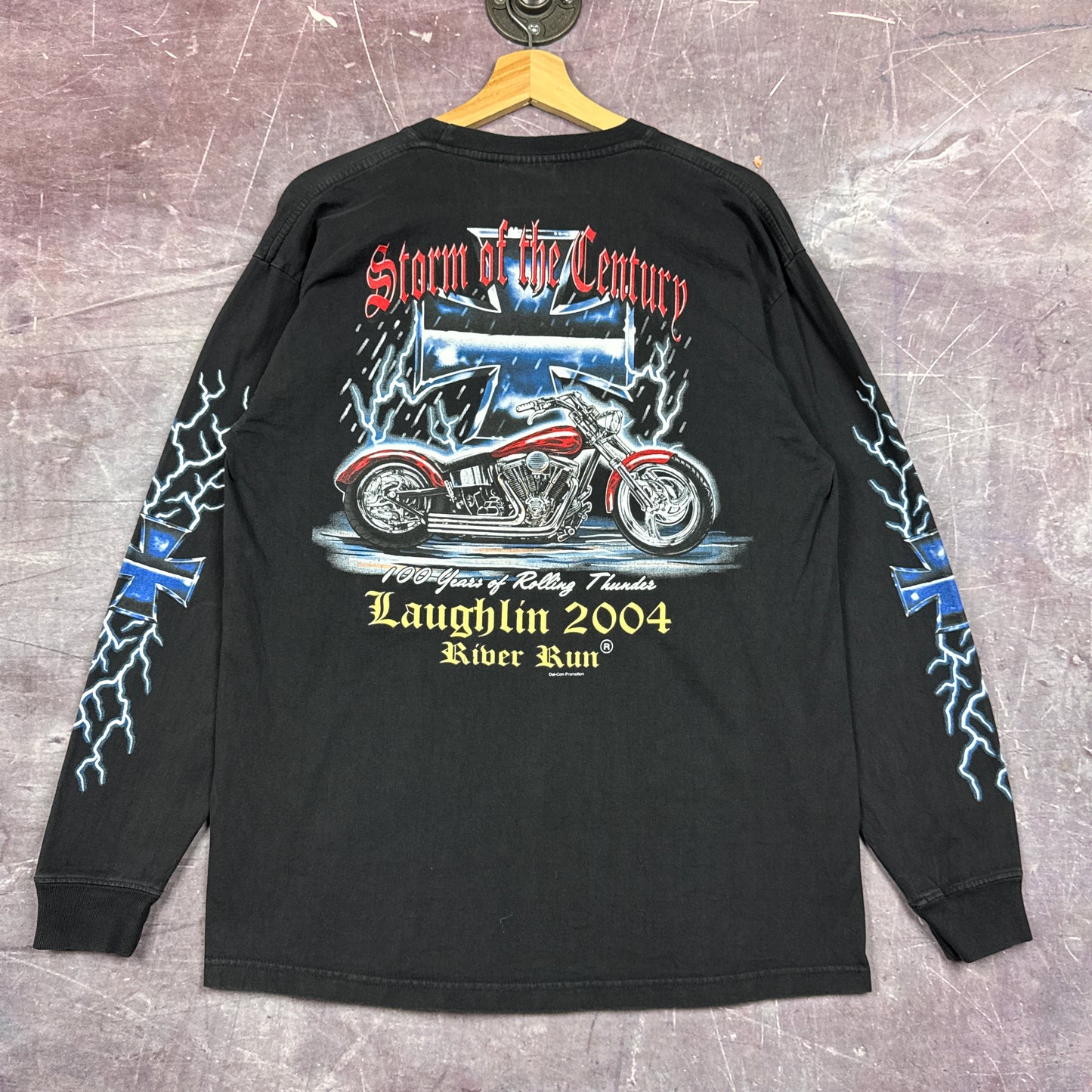 00s Black Lighting Choppers Long Sleeve Shirt L 3060