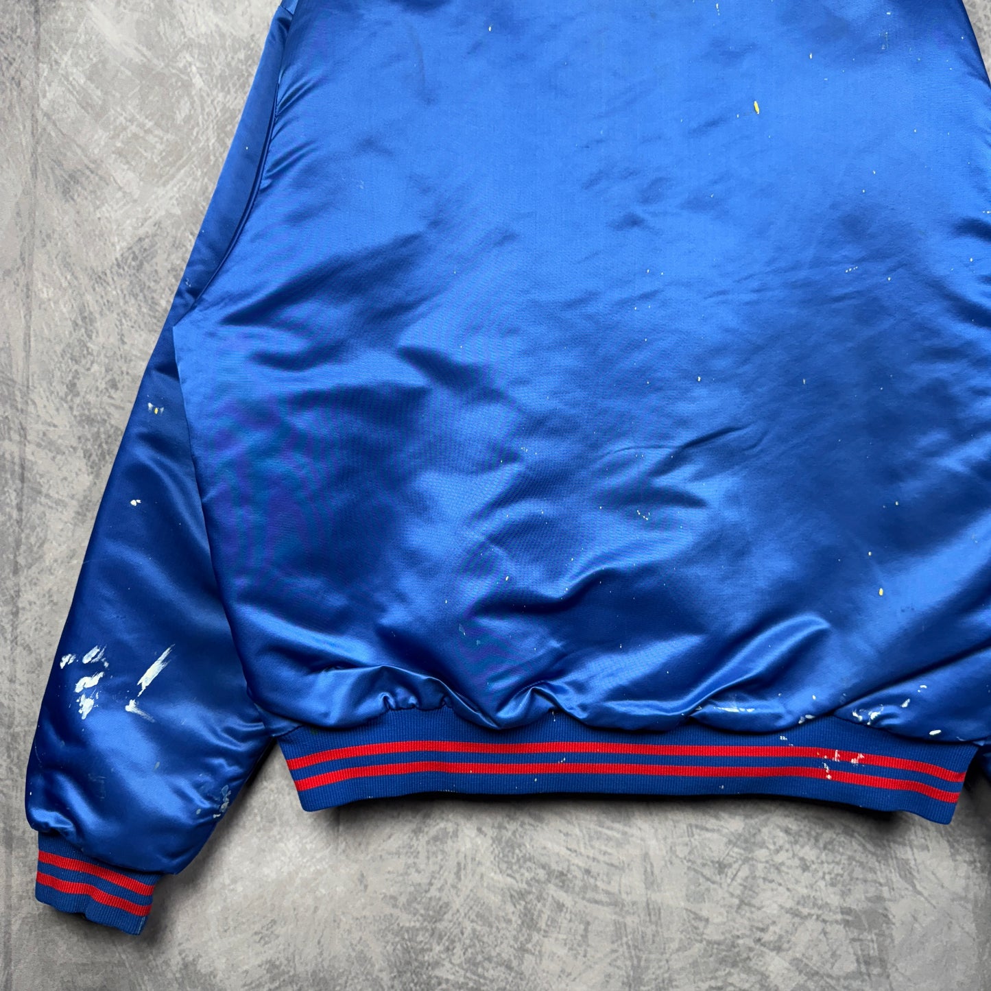 80s Blue New York Giants Satin Jacket 4083