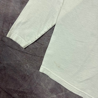 Early 00s White ZZ Top Z Tribe Houston Texas Indian Head Graphic Long Sleeve Shirt M 2874