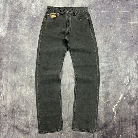 Early 00s Faded Black Gray Levi's 501 Jeans 29x33 A29