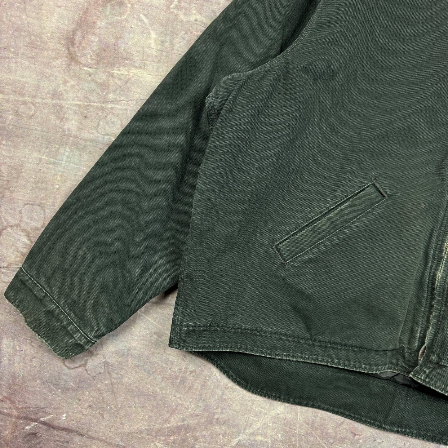 Early 00s Black Carhartt Hooded Detroit Work Jacket XL 2334