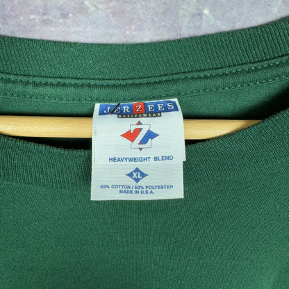 90s Green Lockheed Martin Logo Long Sleeve Graphic Shirt XL 0994