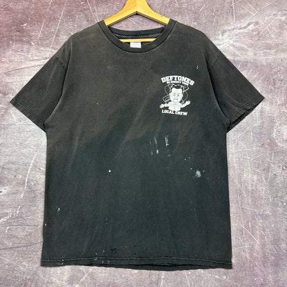 Early 00s Faded Black Deftones So Ronery Tour Local Crew Graphic Shirt L 2817