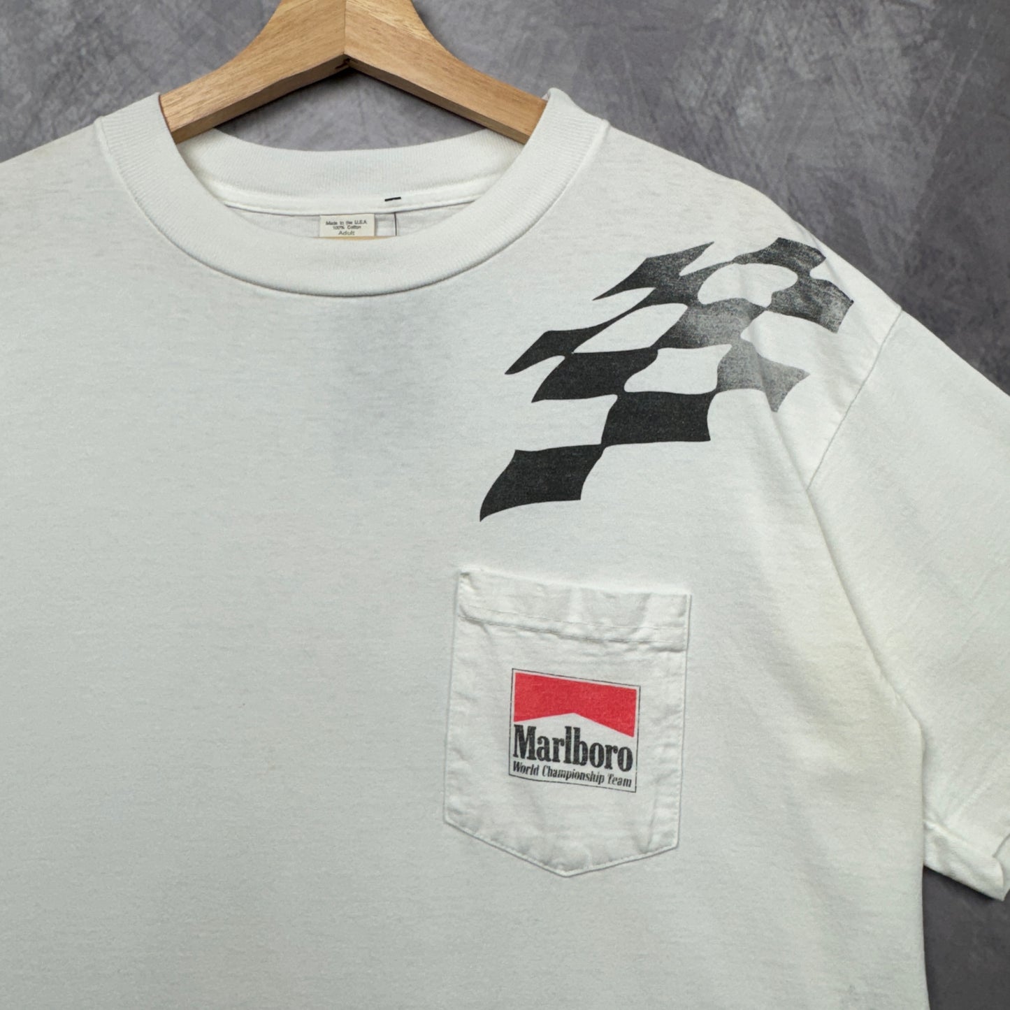 90s White Marlboro World Championship Racing Team Shirt 3938
