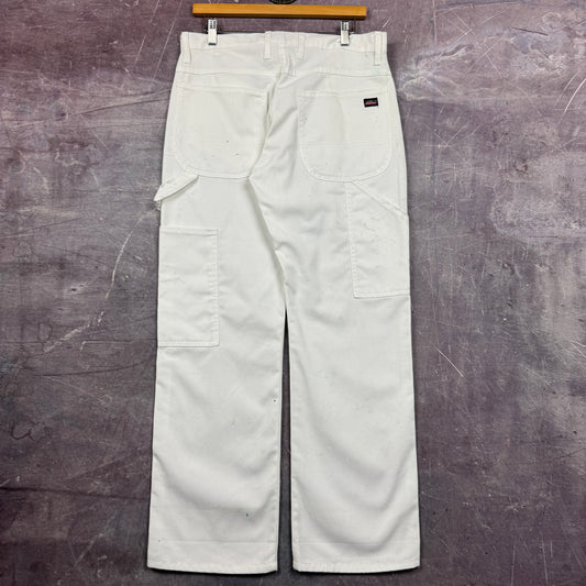 Early 00s White Dickies Carpenter Painter Work Pants 33x29.5 2209