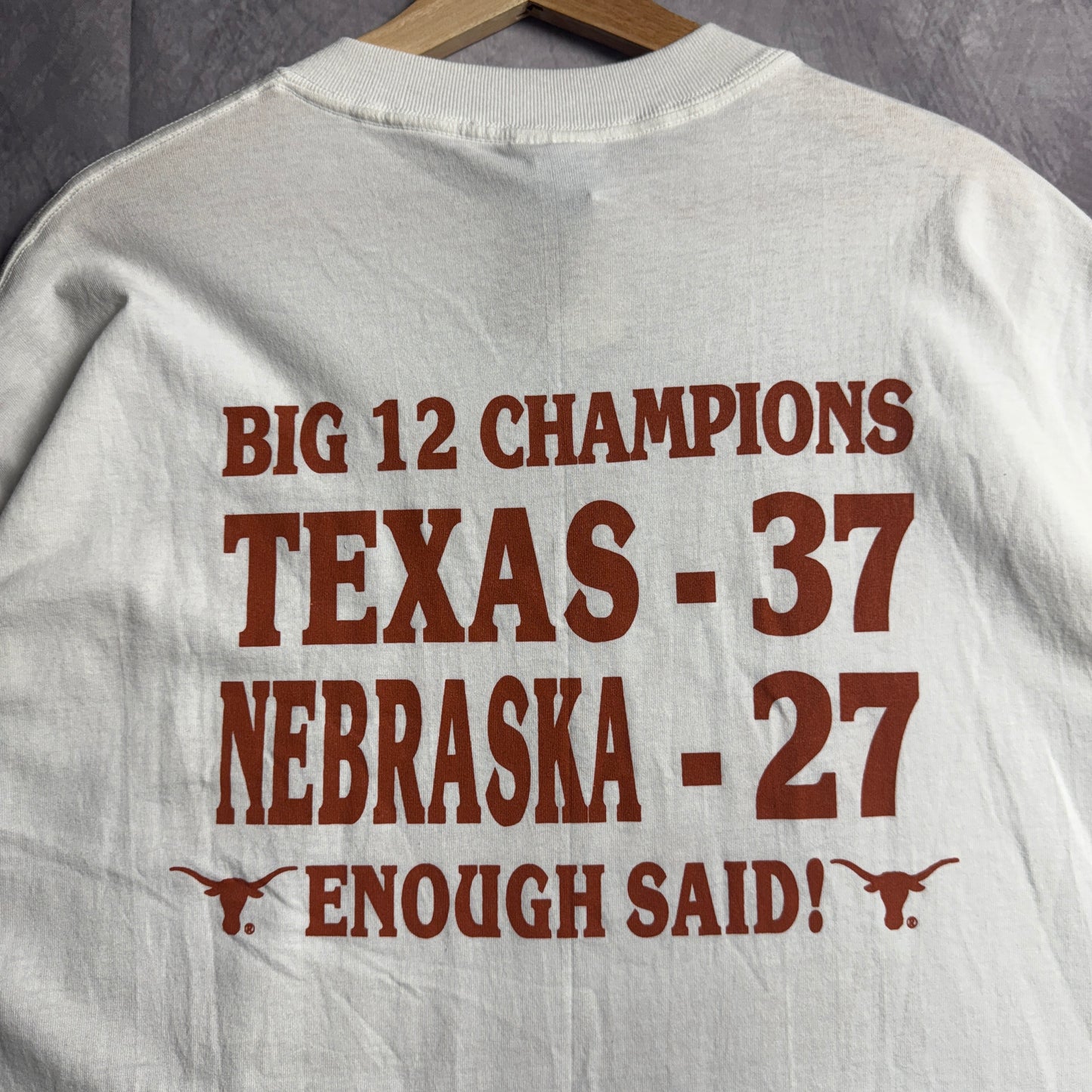 1996 White Texas Longhorns Big 12 Champions Shirt 4521