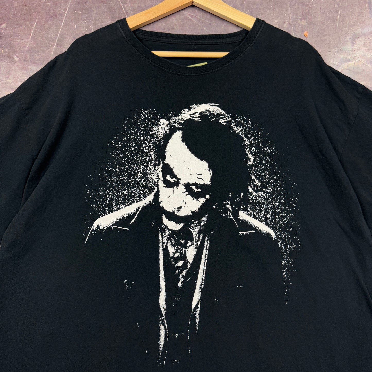 Early 00s Black Joker Heath Ledger The Dark Knight Graphic Shirt XL 1113