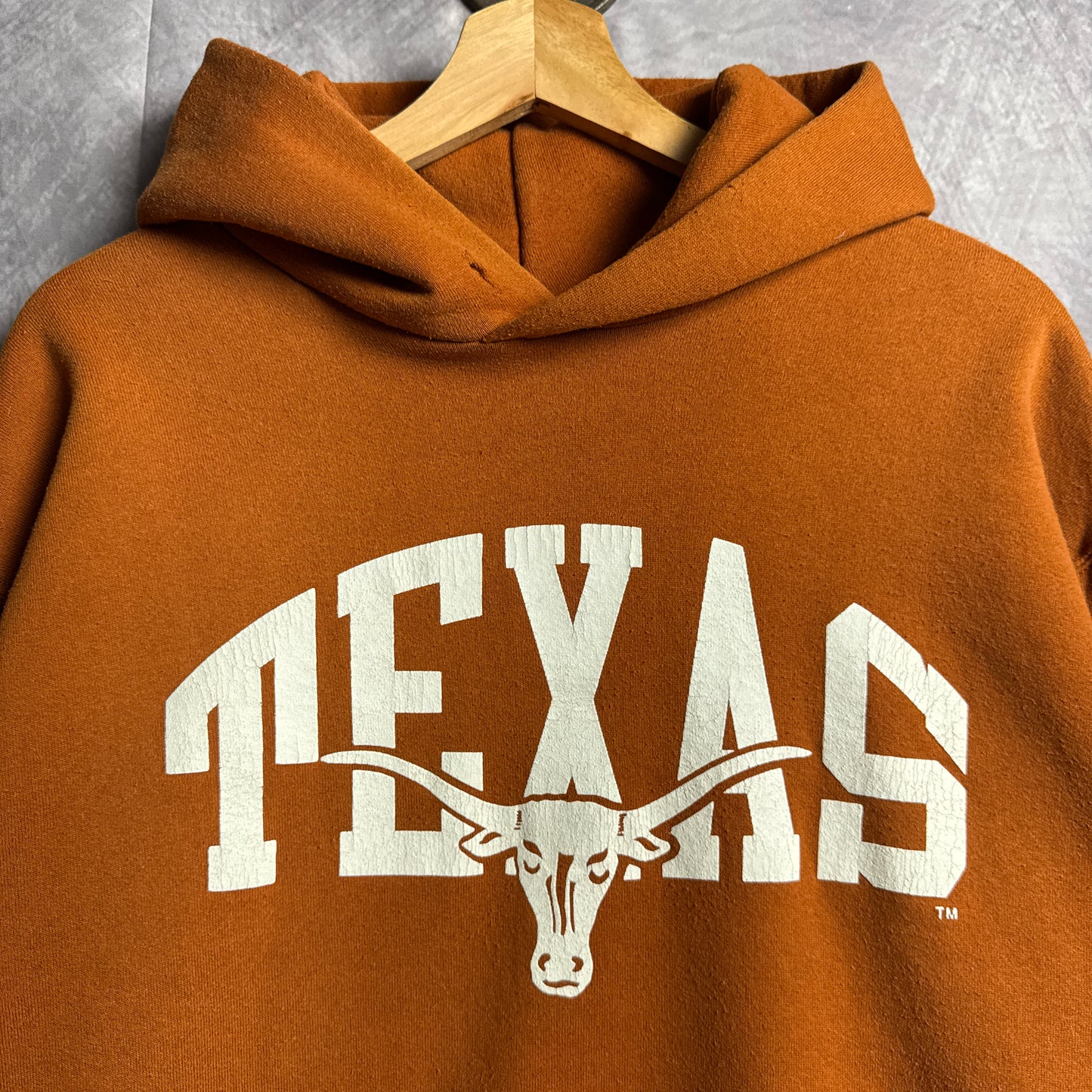 90s Orange Russell Texas Longhorns Hoodie 4422