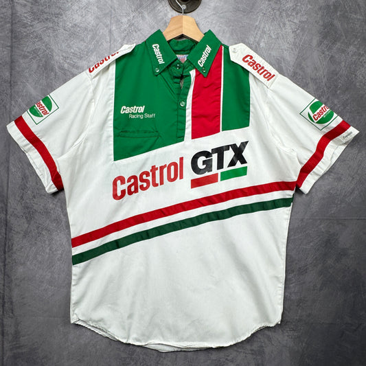 90s White Castrol GTX Racing Shirt 3910