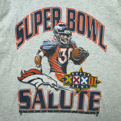 90s Grey Denver Broncos Terrell Davis Shirt 4240
