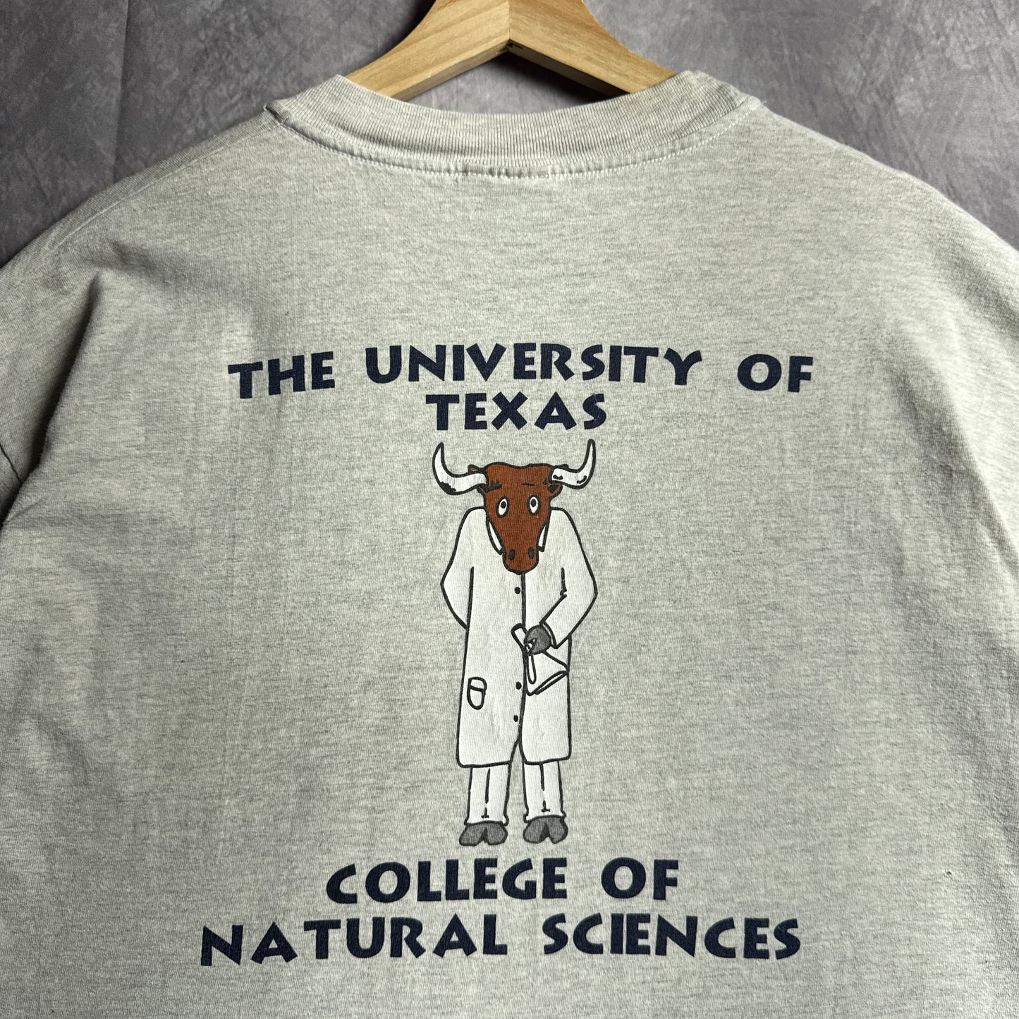 90s Grey Texas Longhorns College Of Natural Sciences Shirt 4488