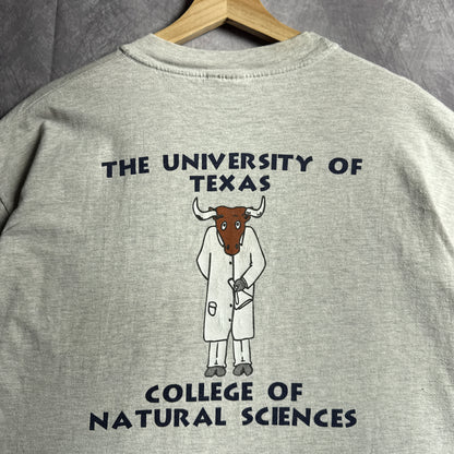 90s Grey Texas Longhorns College Of Natural Sciences Shirt 4488