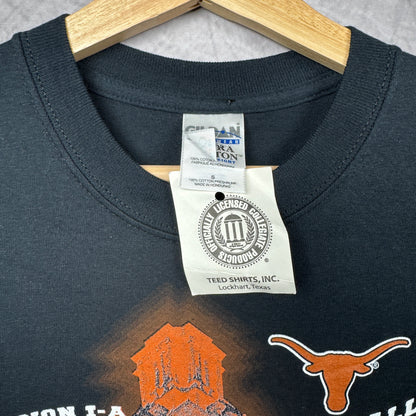 2005 Black Texas Longhorns National Champs Shirt (Kids L and Adult Small)