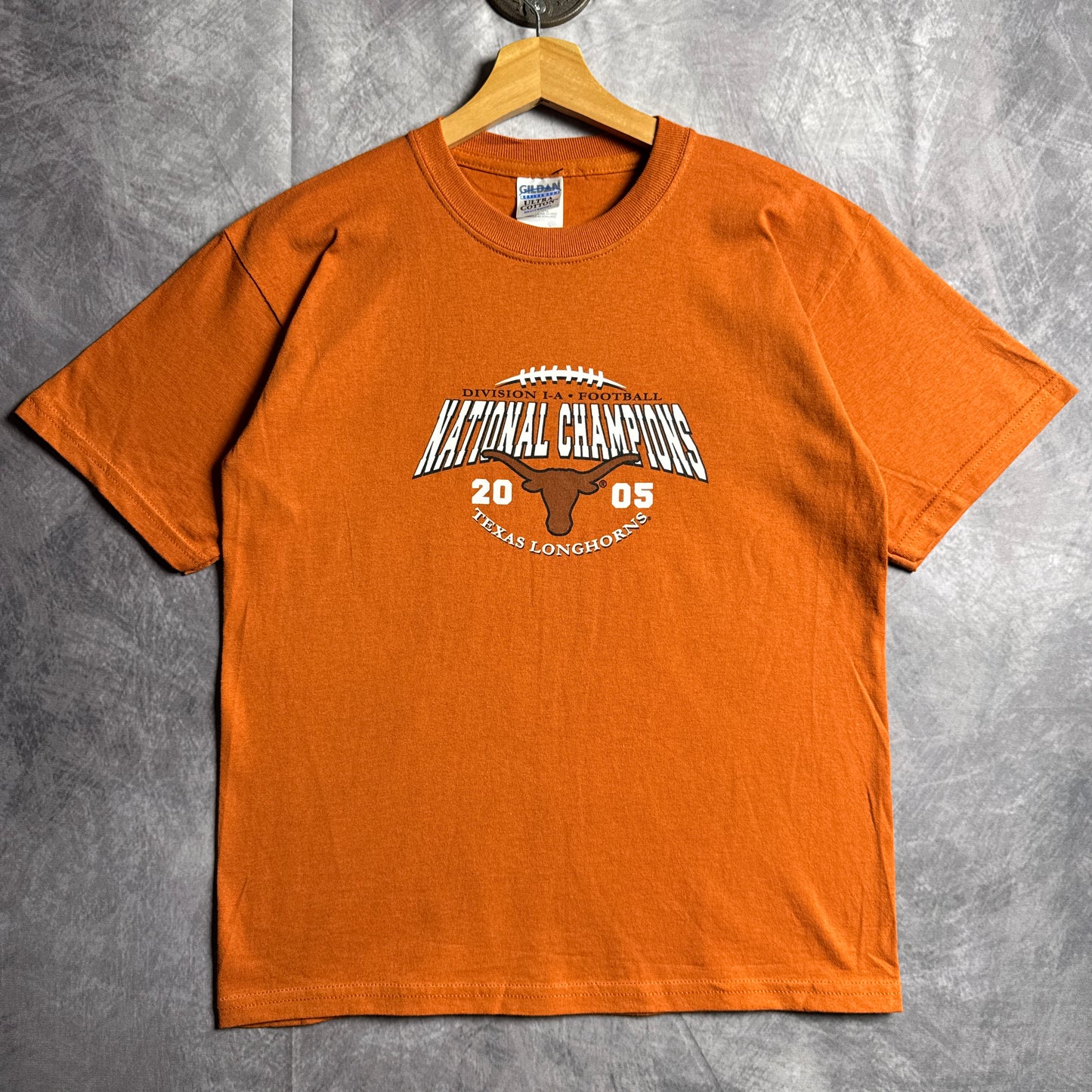 2005 Orange Texas Longhorns National Champs Shirt (Kids S,M and Adult Small)