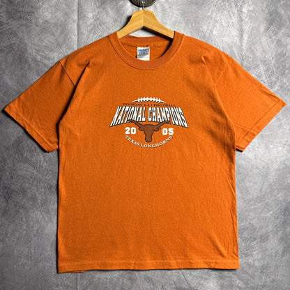 2005 Orange Texas Longhorns National Champs Shirt (Kids S,M and Adult Small)