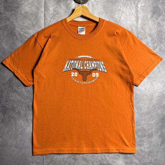2005 Orange Texas Longhorns National Champs Shirt (Kids S,M and Adult Small)