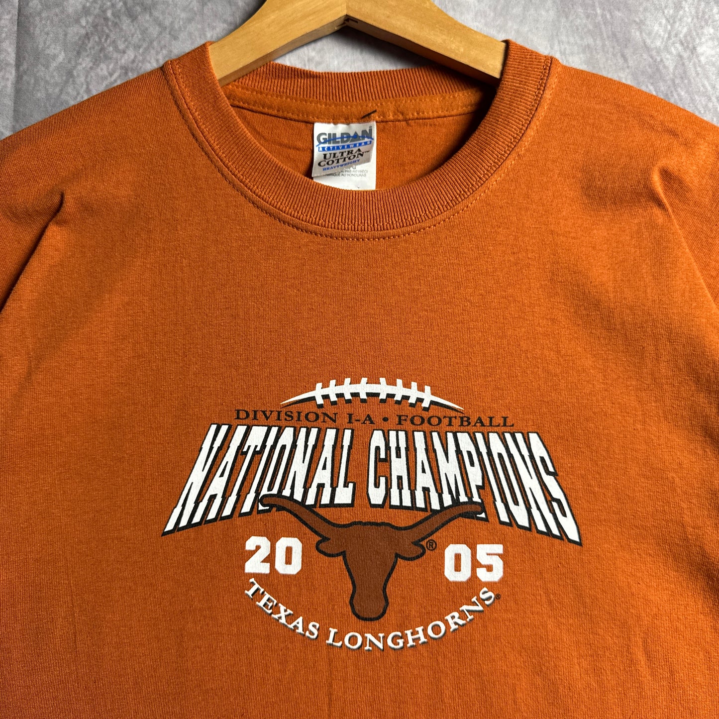 2005 Orange Texas Longhorns National Champs Shirt (Kids S,M and Adult Small)