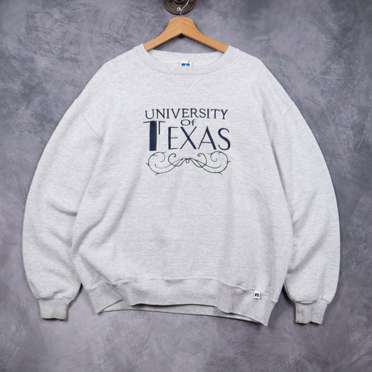 90s Grey University of Texas Crewneck Sweatshirt 5832