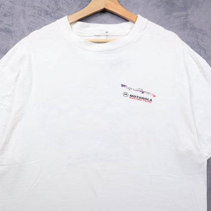 90s White Motorola Racing Team Parker Johnstone Shirt 7278